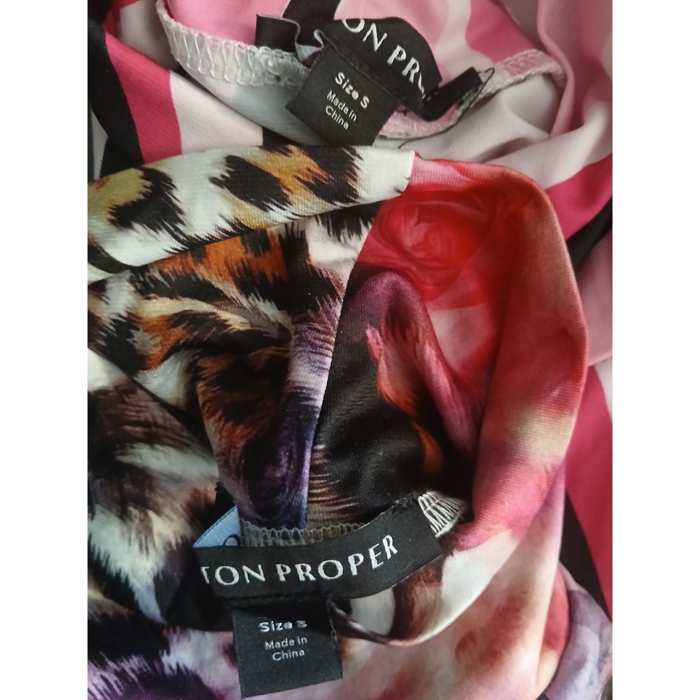 2 Boston Proper Womens Mock Neck Ruched Long Sleeve Top Bundle Pink S - Picture 8 of 8